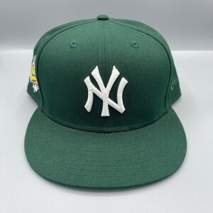 New York Yankees Fitted Hat New Era 59FIFTY Size 8 Green 1996 World Series